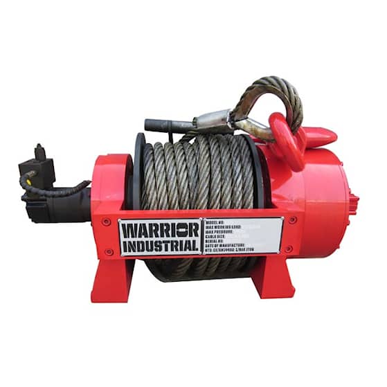 Warrior Winches JP 25,000 kg EN Teollinen hydraulinen vinssi, teräsvaijeri