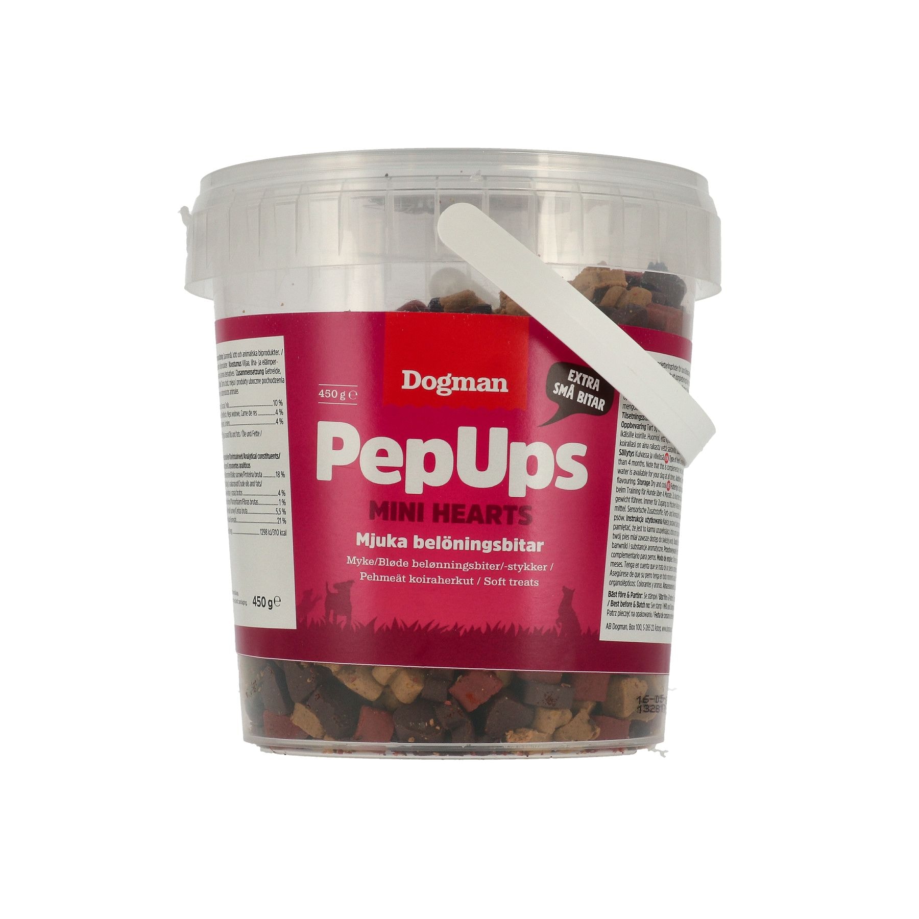Dogman PepUps Mini Hearts 3-smak 450g