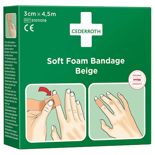 Cederroth Soft Foam Bandage Beige 3Cmx4,5M