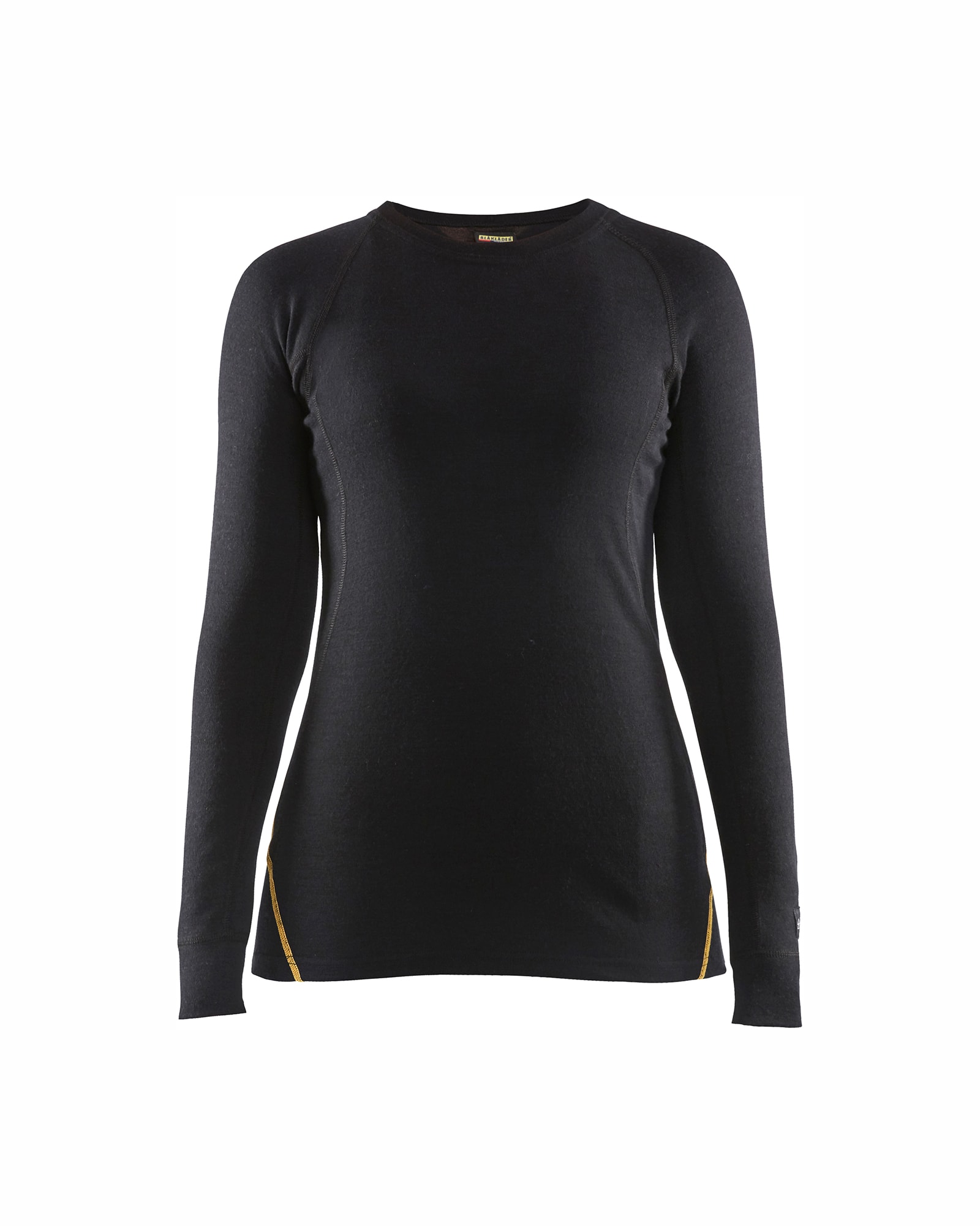 Blåkläder Damen Flammschutz Thermo-Shirt, 68% Merinowolle Schwarz - XXXL
