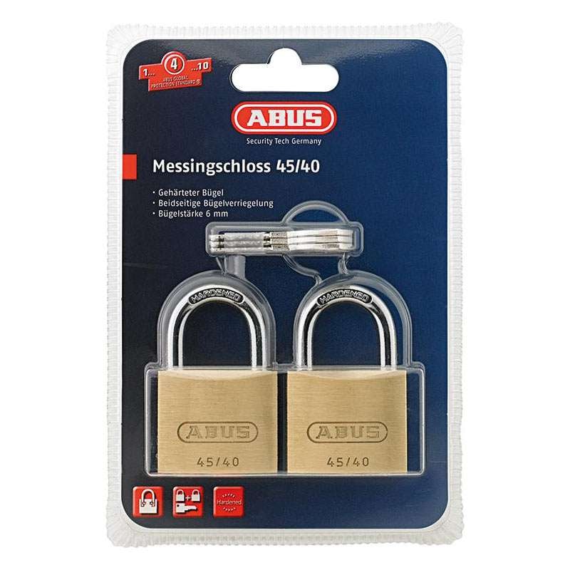 Abus Hänglås 45, flerpack