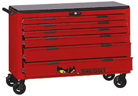 Teng Tools Verktygsvagn TCW806LN 6 lådor, extra bred, röd