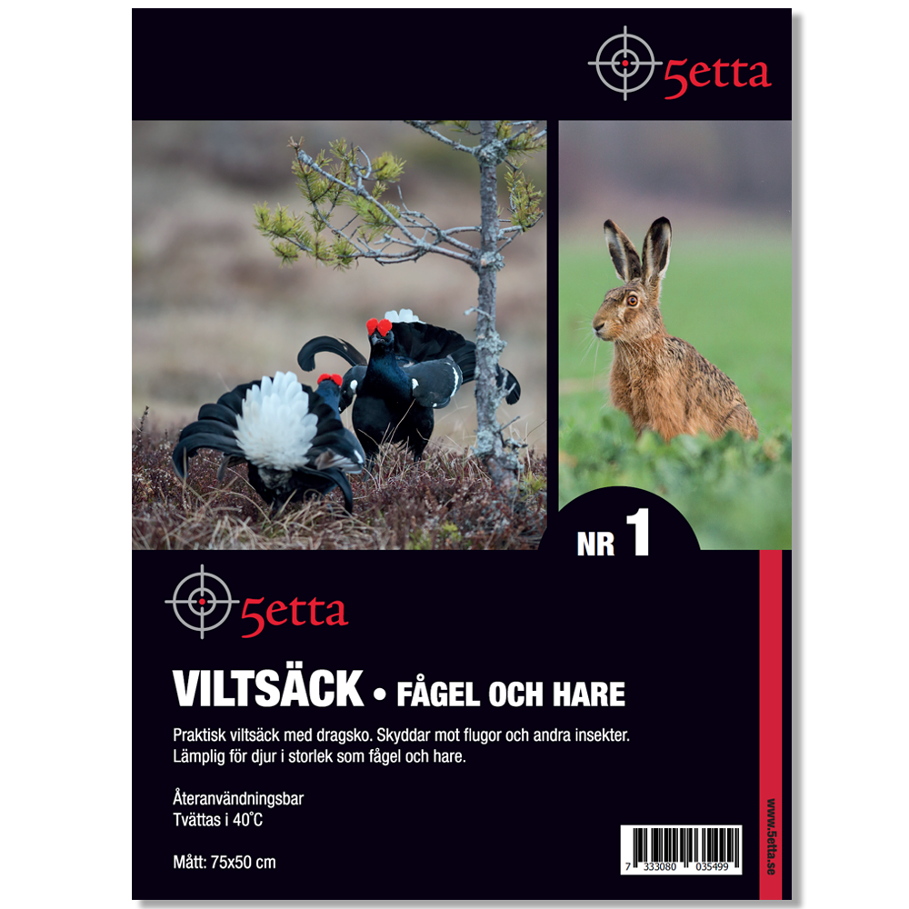 5etta Viltsäck 1 Hare & Fågel 75x50cm