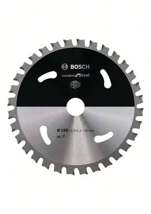 Bosch Standard for Steel -pyörösahanterä johdottomiin sahoihin 150 x 1,6 / 1,2 x 20 T32