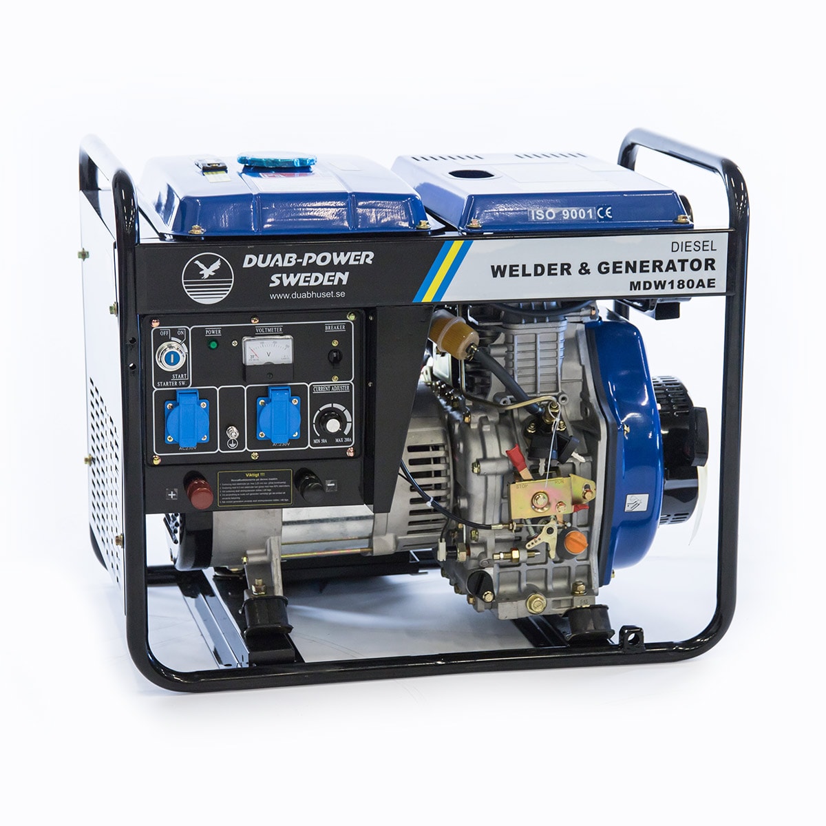 DUAB-POWER motorsveiser MDW180AE 1-fase Mellga diesel