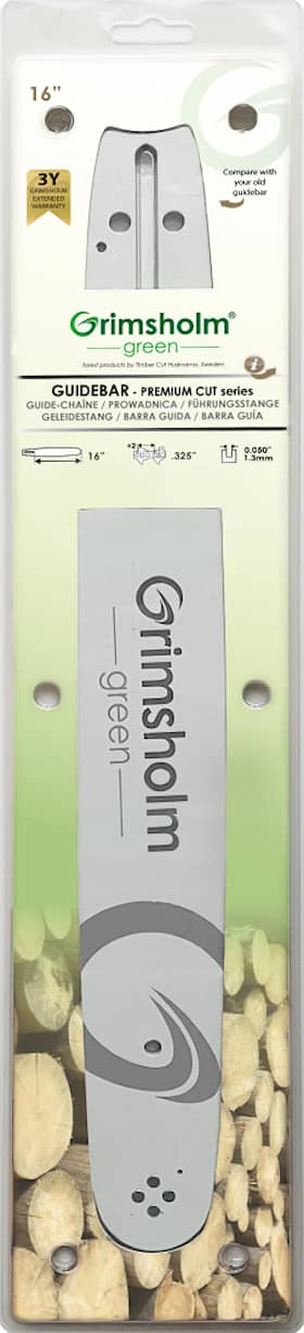 Grimsholm 16" .325" 1.3mm Premium Cut Moottorisahan Terälevy