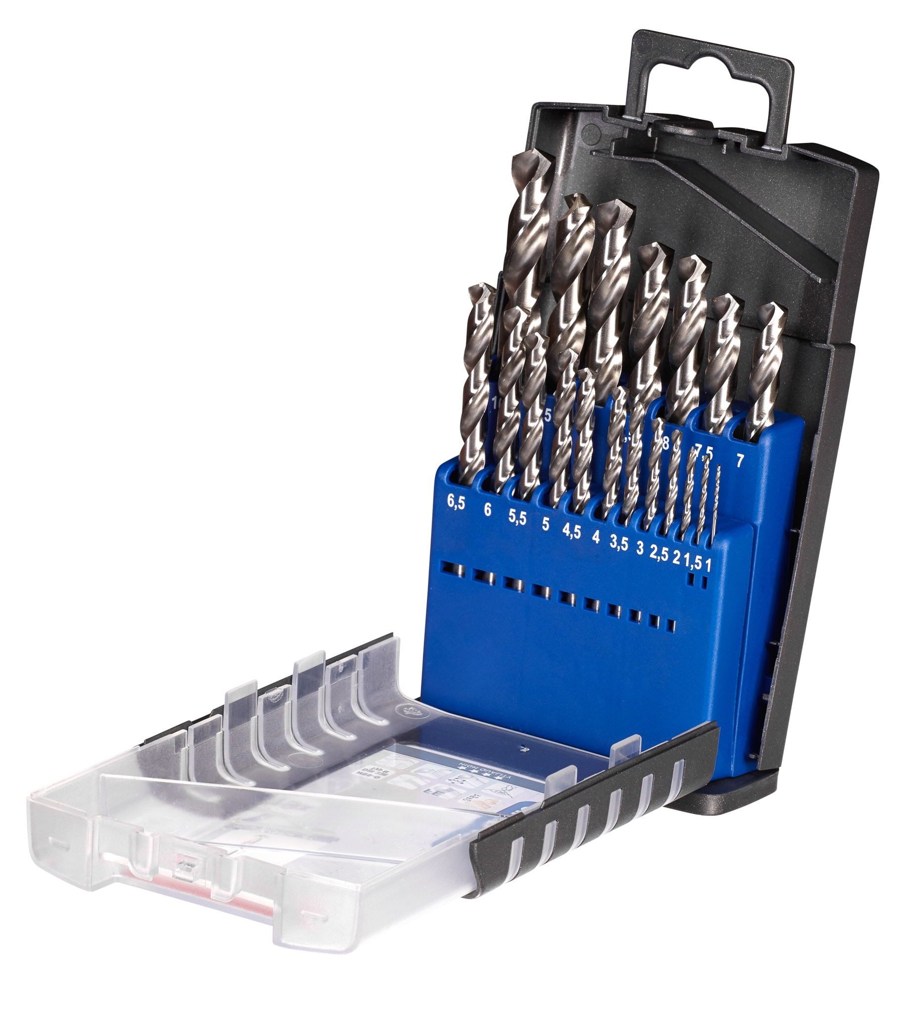 KWB HSS-bor, Silver Star, 1-10 mm i kasse, 19 deler