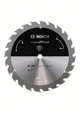 Bosch Standard for Wood -pyörösahanterä johdottomiin sahoihin 150 x 1,6 / 1 x 10 T24