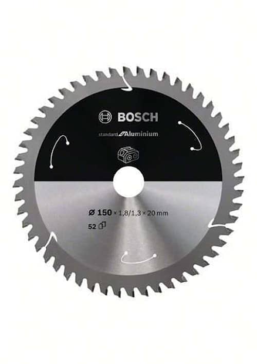 Bosch Standard for Aluminium -pyörösahanterä johdottomiin sahoihin 150 x 1,8 / 1,3 x 20 T52