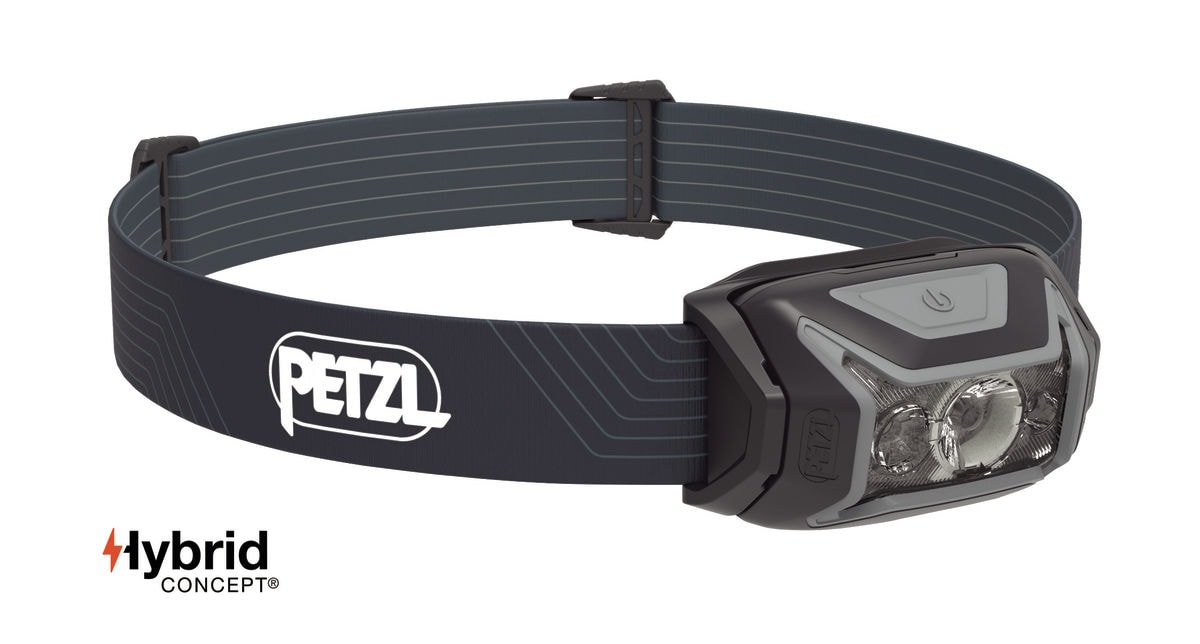 Petzl Actik Stirnlampe grau 450 Lumen