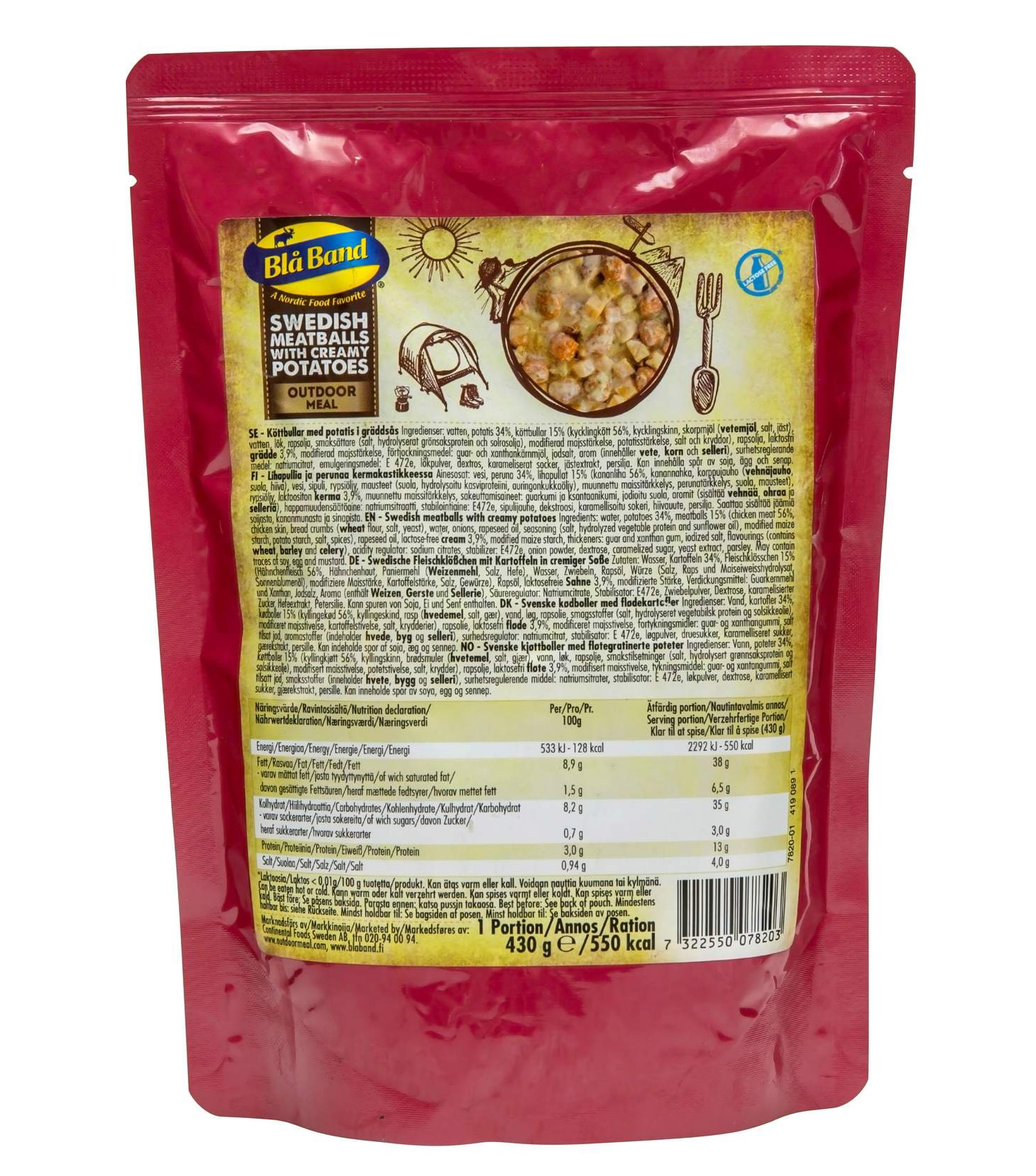 Blå Band Svenska köttbullar med krämiga potatis