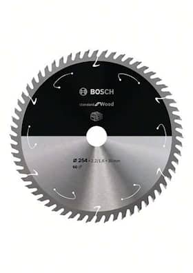 Bosch Standard for Wood -pyörösahanterä johdottomiin sahoihin 254 x 2,2 / 1,6 x 30 T60