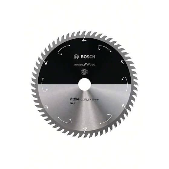 Bosch Standard for Wood-rundsavklinge til batteridrevne save 254x2,2/1,6x30 T60