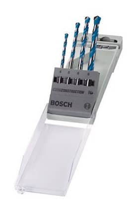 Bosch 4/5/6/8 mm CYL-9 MultiConstruction-borsett, 4-deler