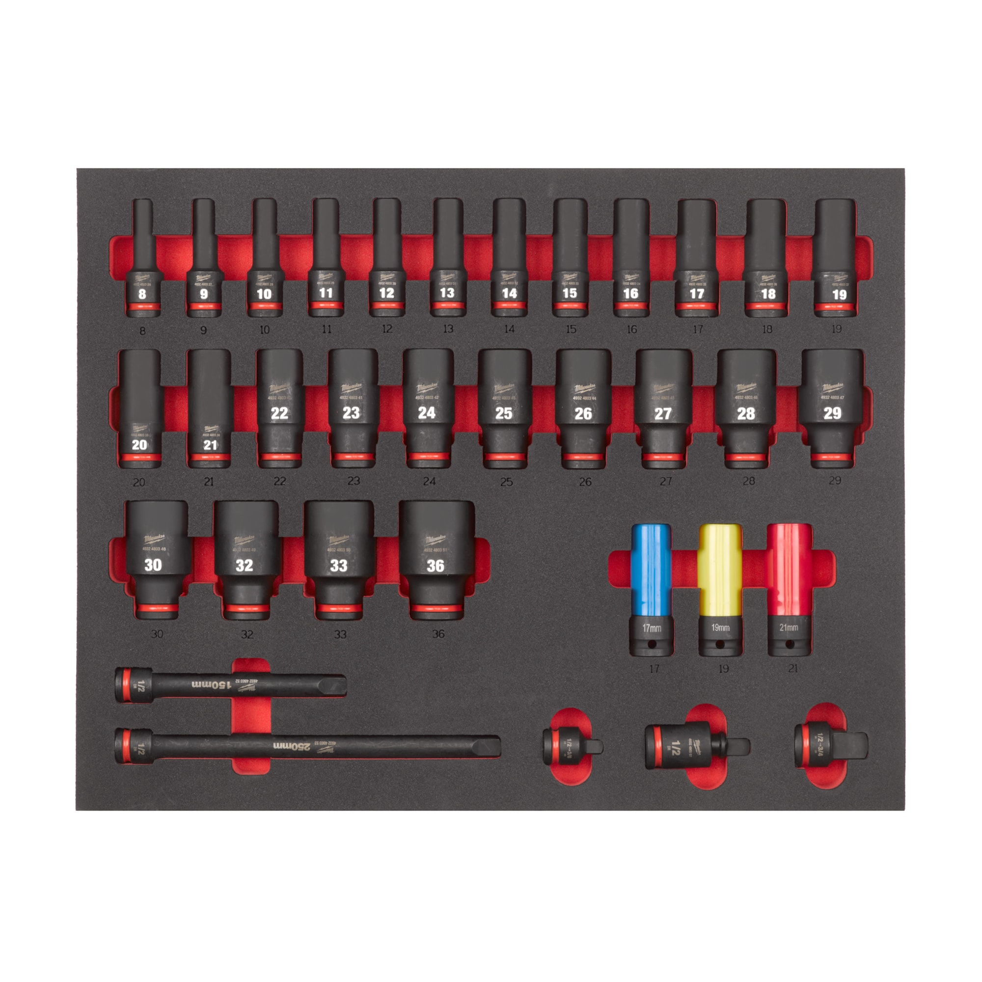 Milwaukee Krafthylssats I Skum 1/2 L 34P
