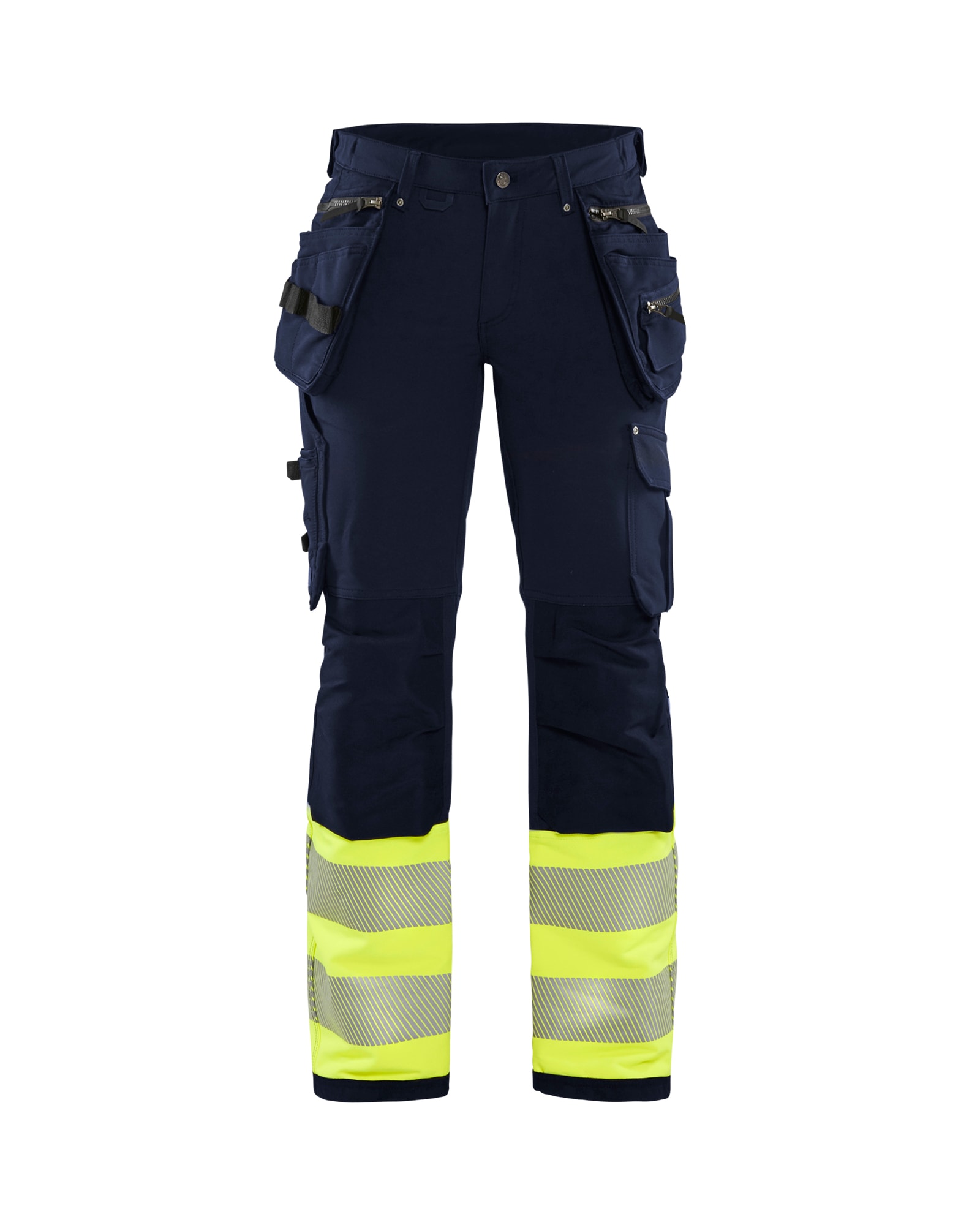 Blåkläder Damen High Vis Arbeitshose 4-Wege-Stretch Schwarz/Gelb - D24