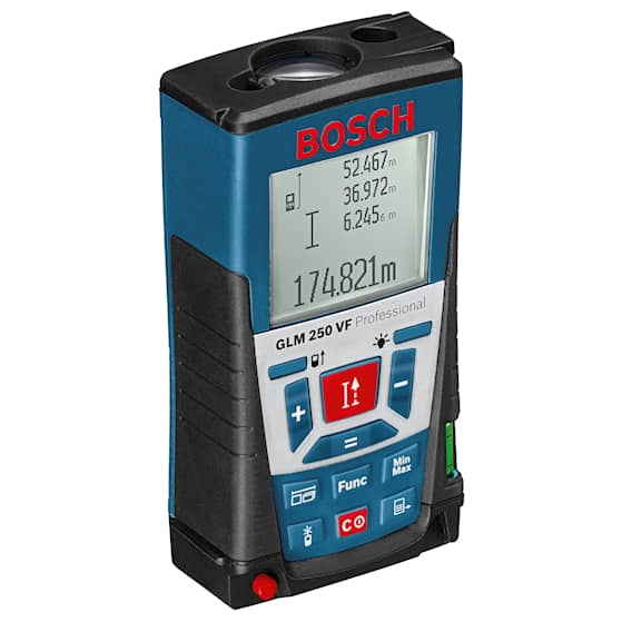 Bosch Laserafstandsmåler GLM 250 VF Professional med 4 x batteri (AAA), tilbehørssæt