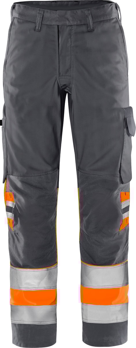 Fristads Høy synlighet Green bukser klasse 1 2649 GPLU Høy Synlighet Orange/Grå D136