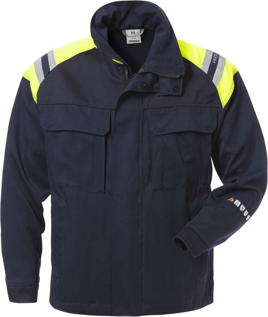 Fristads Flamestat jakke 4965 MFA Marineblå / Hi-Vis Gul 3XL