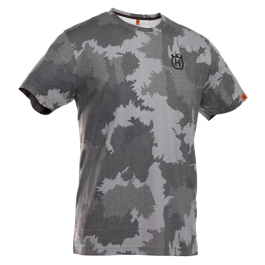 Husqvarna T-SHIRT kort arm stålgrå - skogsmönstrad kamoflage XXL