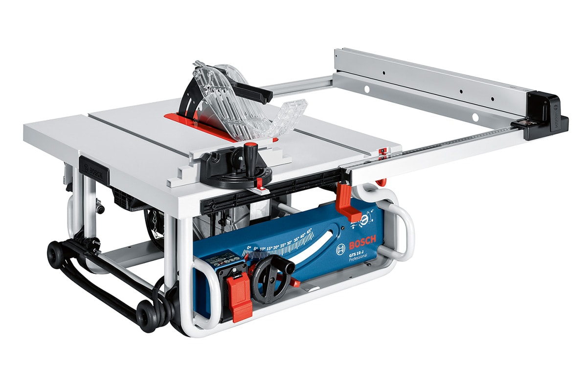 Bosch Bordsag GTS 10 J Professional med styreskinne-systemtilbehør