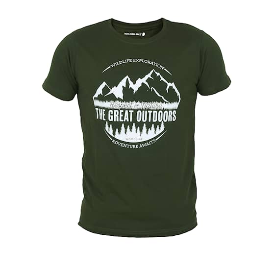 Woodline T-shirt The Great Outdoors Grøn