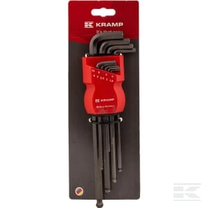 Kramp Sechskantschlüsselsatz 1,5-10 mm 9-teilig, stahlgrau