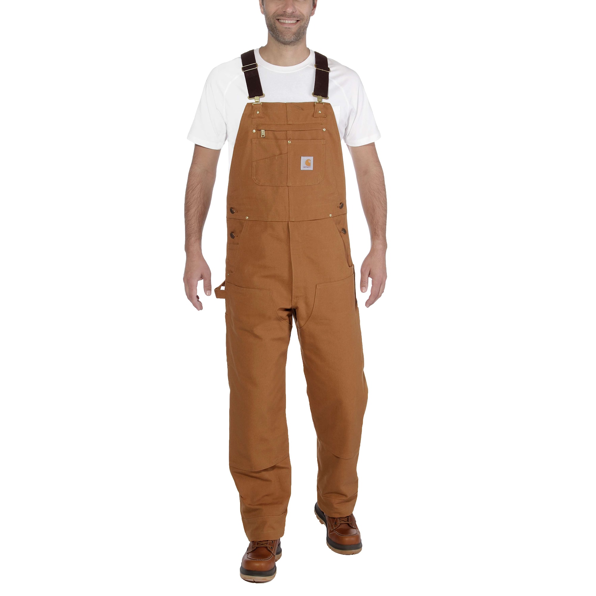 Carhartt Bib Hängselbyxor Herr Carhartt® Brown W50/L32