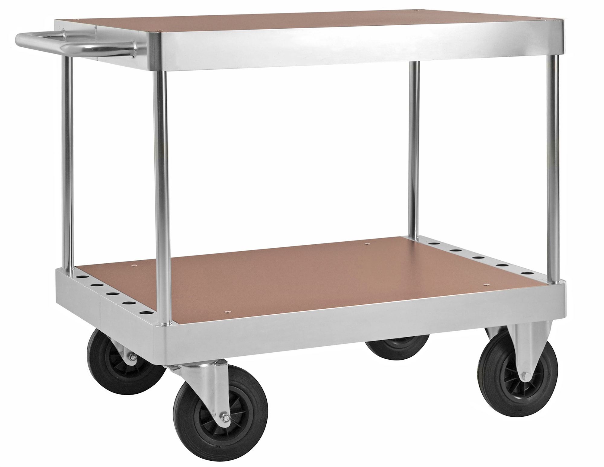 Kongamek 120 x 80 Sähkösinkitty/MDF, musta Pöytävaunu