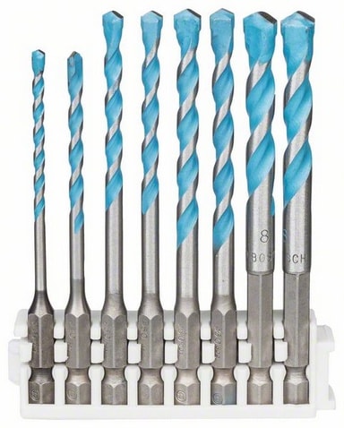 Bosch Bohrerset Expert HEX-9 MultiConstruction Pick & Click-Set 3 - 8 mm