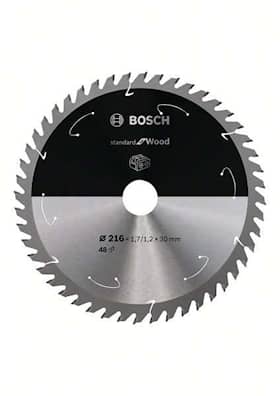 Bosch Standard for Wood -pyörösahanterä johdottomiin sahoihin 216 x 1,7 / 1,2 x 30 T48