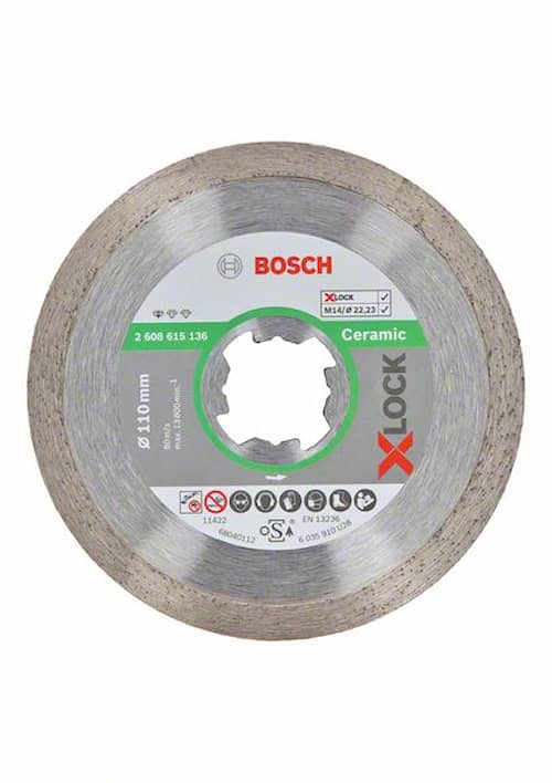 Bosch X-LOCK Standard for Ceramic-diamantskæreskive, 110 x 22,23 x 1,6 x 7,5