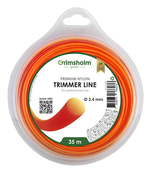 Grimsholm Trimmertråd Rund Orange 2,4mm 35m