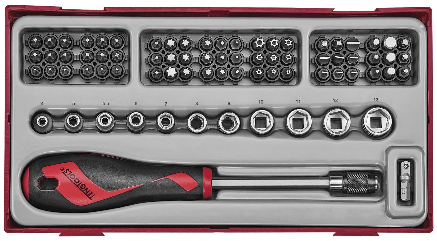 Teng Tools 76-osainen kärkipalaruuvitalttasarja TTMDQ76