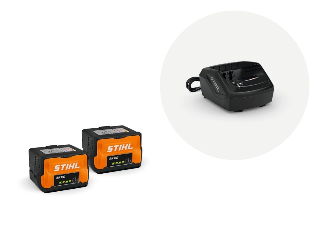 Stihl Aloituspaketti 2 x AK 20 + AL 101 Akku ja laturi