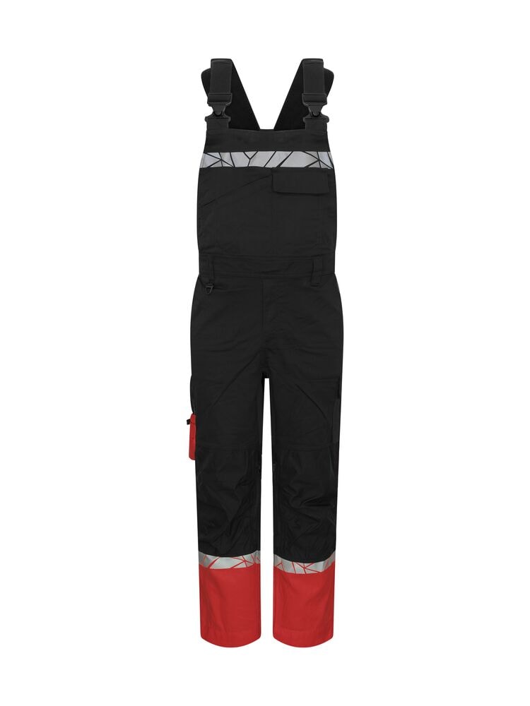 ProJob 7600 Bib Pants 7600 Bib Pants 9910-Viz Black/Red D100