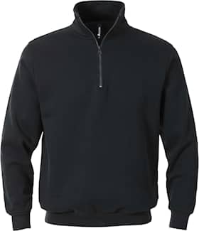 Acode Sweatshirt med kort lynlås Sort L