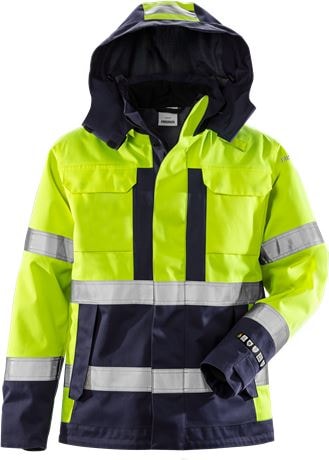 Fristads Skaljacka Flam Kl 3 4022 FLR Gul/Marinblå 4XL