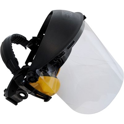 Plastvisir mit Gehörschutz