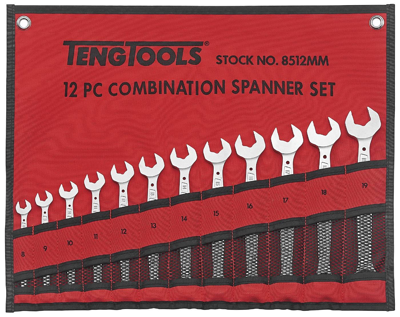 Teng Tools Ringgaffelnøglesæt 8512MM
