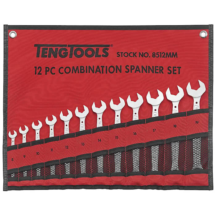 Teng Tools U-ringnyckelsats 8512MM 8-19mm 12 delar