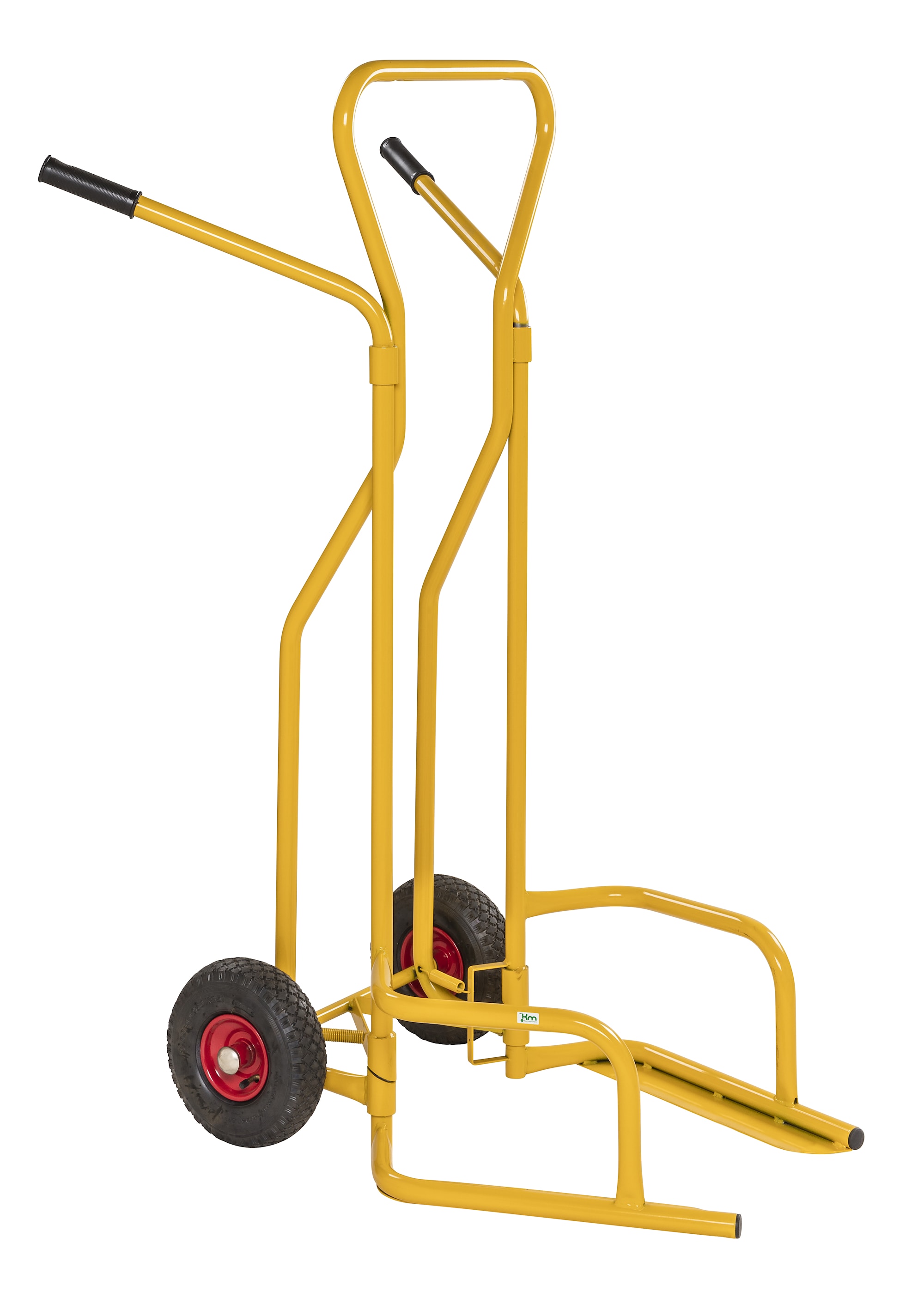 Rengaskärry KMD1, 1300x840x1490 mm, 200 kg, keltainen, 2 kiinteää + 2 kääntyvää