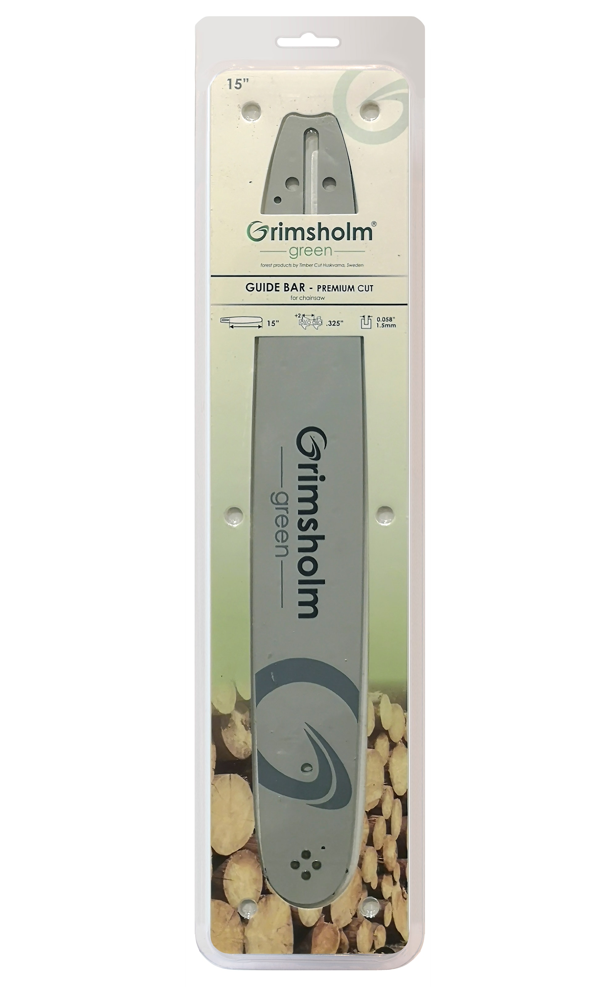 Grimsholm 15" .325" 1.5mm Premium Cut Moottorisahan Terälevy