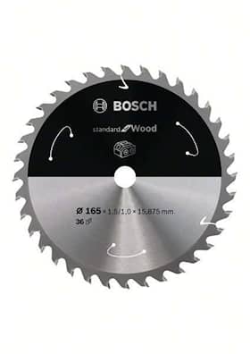 Bosch Standard for Wood -pyörösahanterä johdottomiin sahoihin 165 x 1,5 / 1 x 15,875 T36