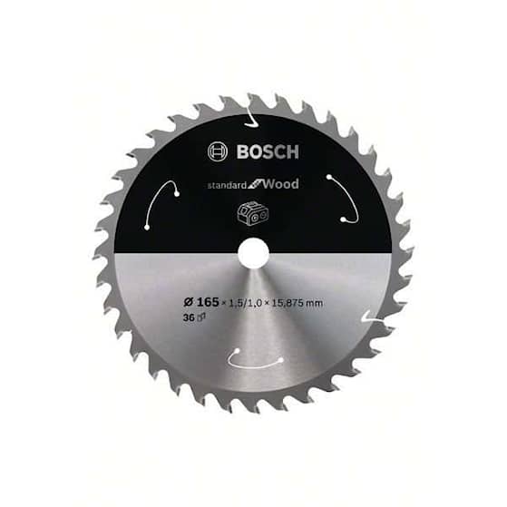 Bosch Standard for Wood-rundsavklinge til batteridrevne save 165x1,5/1x15,875 T36