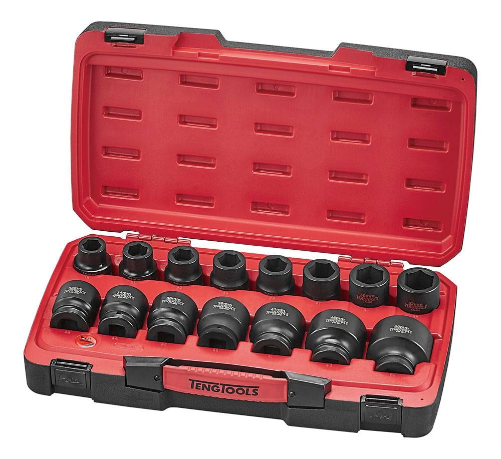 Teng Tools Krafthylssats T9417 3/4 DIN Metrisk 17 delar