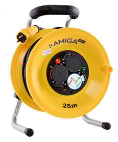 Duab kabeltrommel utendørs gummi IP44, 25 m