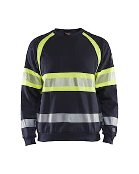 Blåkläder 3459-1762 Sweatshirt Multinorm Inherent Marinblå/Varselgul 4XL