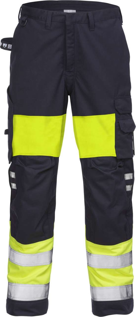 Fristads Flamestat høy synlighet bukser dame cl 1 2776 ATHS Hi-Vis Gul / Marineblå 50