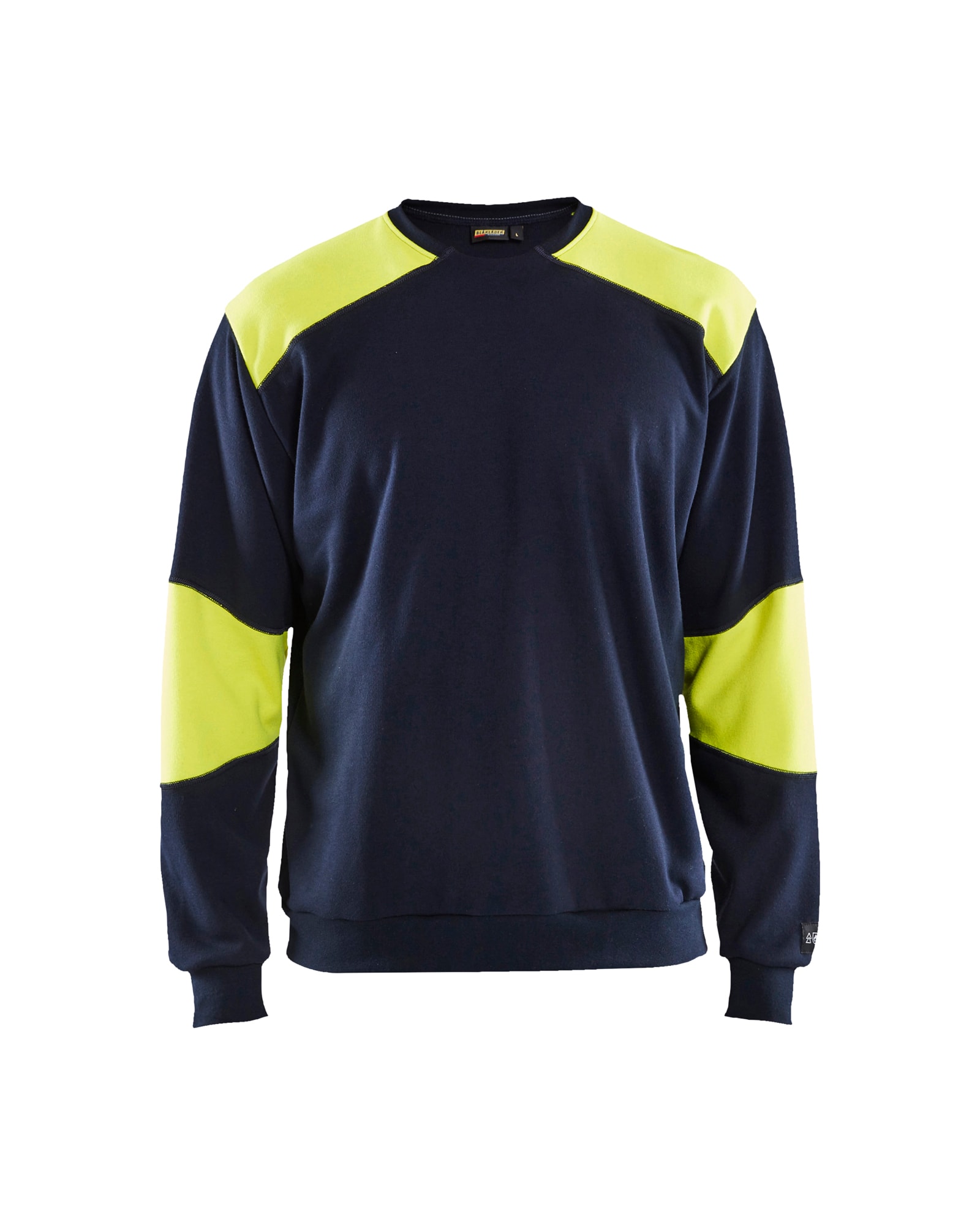 Blåkläder Flammschutz Sweatshirt Marineblau/ High Vis Gelb - XXXL